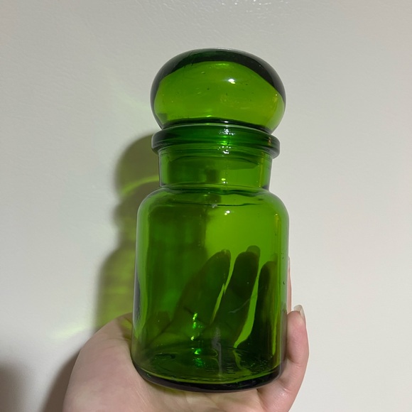 Other - Green Glass Apothecary Jar